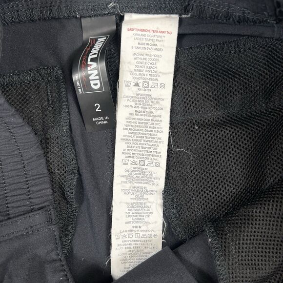 Kirkland Travel Black Pants Size 2 Hiking Outdoors  25.5" Inseam  womens - Picture 4 of 6